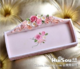 欧式复古田园玫瑰首饰收纳盘 金华市纸制品市场的新宠